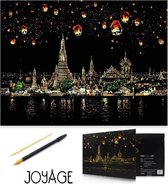 Scratch Art Volwassenen - 41 x 28 cm - ChiangMai - Scratch Magic - Kras tekeningen volwassenen pakket - Scratch painting - Kraskaarten - Krasfolie voor volwassenen - Krastekening -