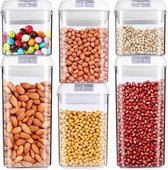 Voorraadpotten set - Luchtdicht | 6 STUKS | voorraadbussen| Voedsel bewaren |aardewerk | deksel | Airtight Food Storage | Luchtdichte containers voor voedselopslag |  Keukenopslagcontainers |