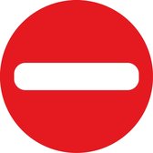 Vloersticker Corona Looproute | Looprichting | éenrichting | verboden toegang | Corona sticker | Rood ø25cm