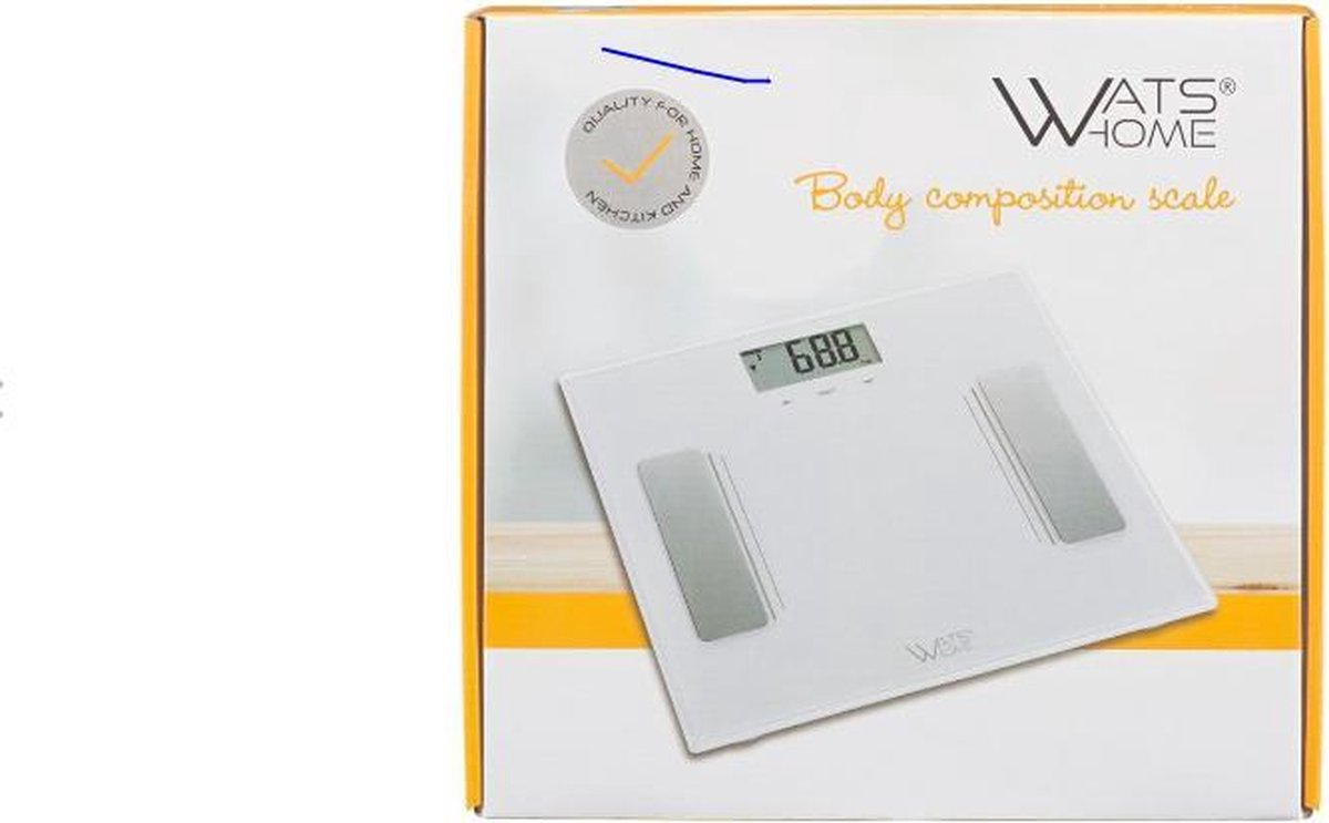 Verknald Sturen Benadrukken Wats home Lichaamsanalyse weegschaal - digitaal modern design tot 180 kg  gewicht | bol.com