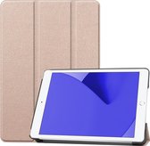 Hoes Geschikt voor iPad 10.2 2020 Hoes Luxe Hoesje Book Case - Hoesje Geschikt voor iPad 8 Hoes Cover - Goud