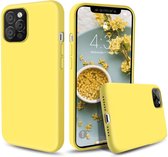 iPhone 12 & iPhone 12 Pro Hoesje Geel - Siliconen Back Cover