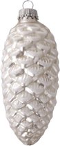 Zilveren Dennenappels Kerstboomdecoratie - doosje van 3 stuks