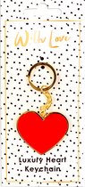 Sleutelhanger Hartje - Hart - Cadeautje voor Meisjes - Geschenk voor Dames - Liefde - I Love You - Vriendin - Moeder - Hart -  Metaal - Emaille - Moederdag - Cadeau Idee - Heart -