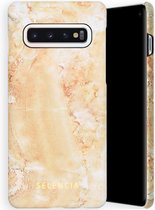 Selencia Maya Fashion Backcover Samsung Galaxy S10 hoesje - Marble Sand