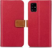 iMoshion Luxe Canvas Booktype Samsung Galaxy A51 hoesje - Rood