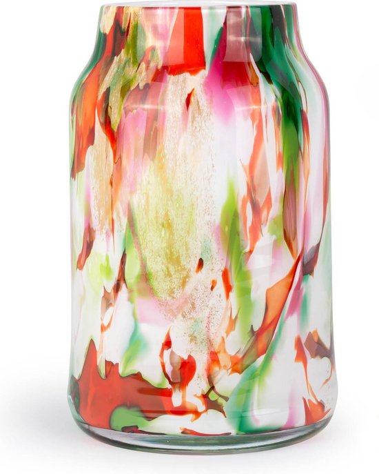 Design vaas Bloom - Fidrio MIXED COLOURS - glas, mondgeblazen - hoogte 30 cm