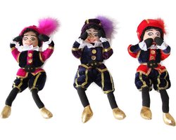 Beekwilder LVT Mini Pieten - 20cm - roetveeg pieten pop- Sinterklaas decoratie - Knuffel