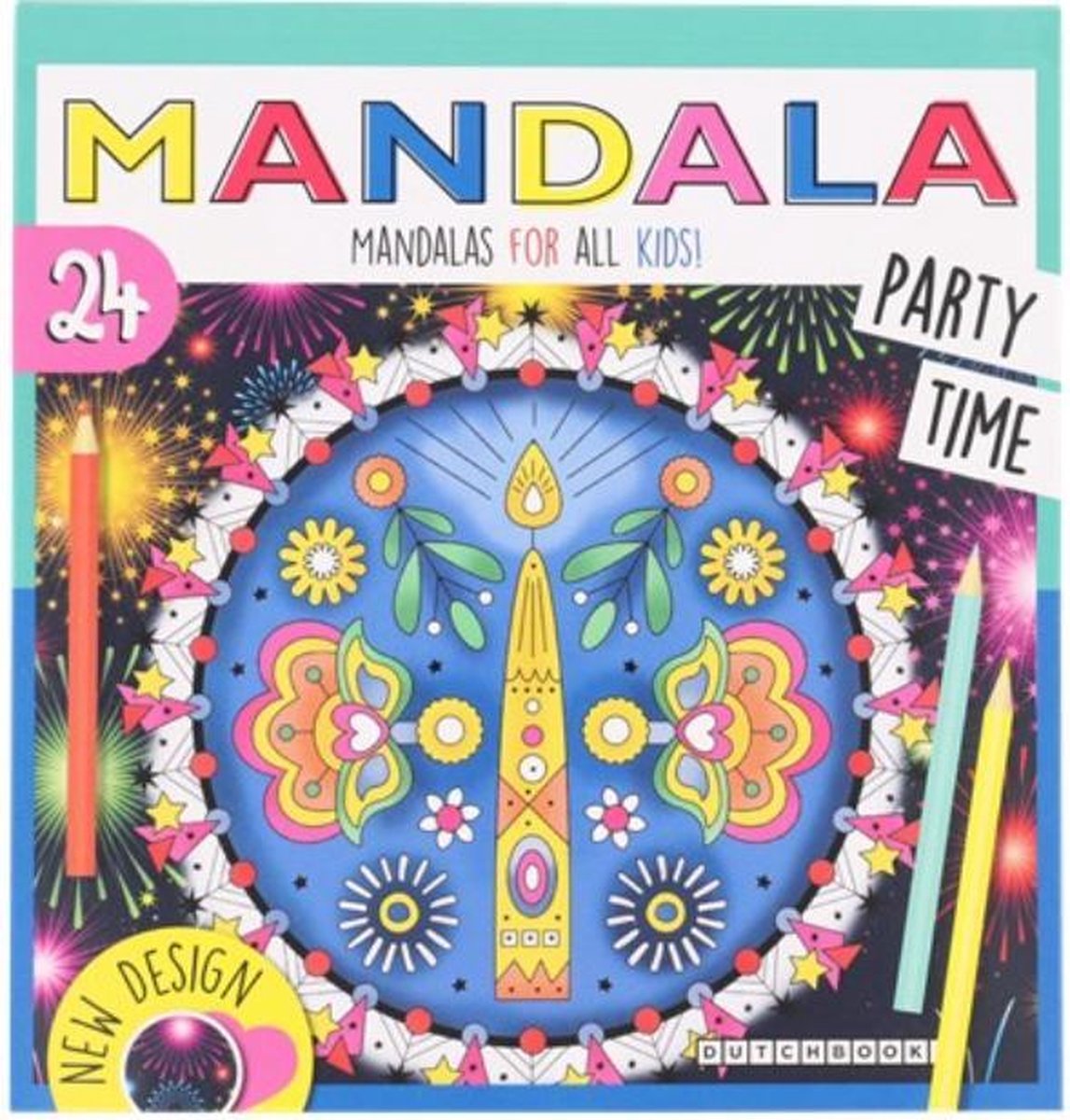 Kleurboek mandala voor Kinderen Party Time