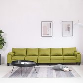 Bankstel  5-zits van Groen stof (Incl LW anti kras viltjes) - Loungebank – zitbank- woonkamerbank
