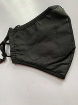 Dubbellaags mondkapje zwart