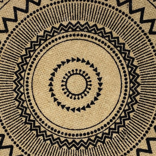 Lucy's Living Luxe Placemat JUTE zwart ø 38 cm