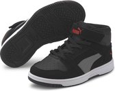 PUMA Rebound Layup SD V PS Unisex Sneakers - Black/Ultra Gray/High Risk Red/White - Maat 35