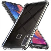 geschikt voor Samsung Galaxy  A20e hoesje schokbestendig transparant / doorzichtig MET EXTRA STEVIGE HOEKEN voor nog betere bescherming