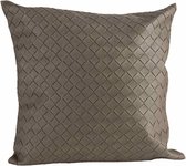 Kussen Leatherlook Taupe 40x10xh40cm Polyester