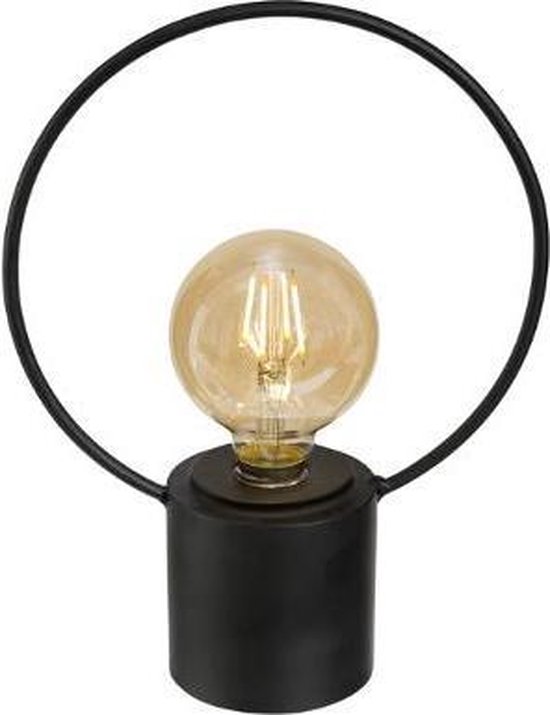 Verenigde Staten van Amerika Echt graan Atmosphera LED lamp - Tafellamp - Nachtlamp - Zonder snoer - H26.5 - Zwart  - werkt op... | bol.com