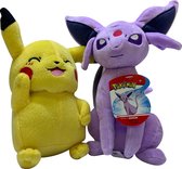 Pokemon knuffel gift set Pikachu en Espeon | Origineel met licentie | Pokemon speelgoed voor kinderen| GIFT QUALITY | Pokemon Plush |