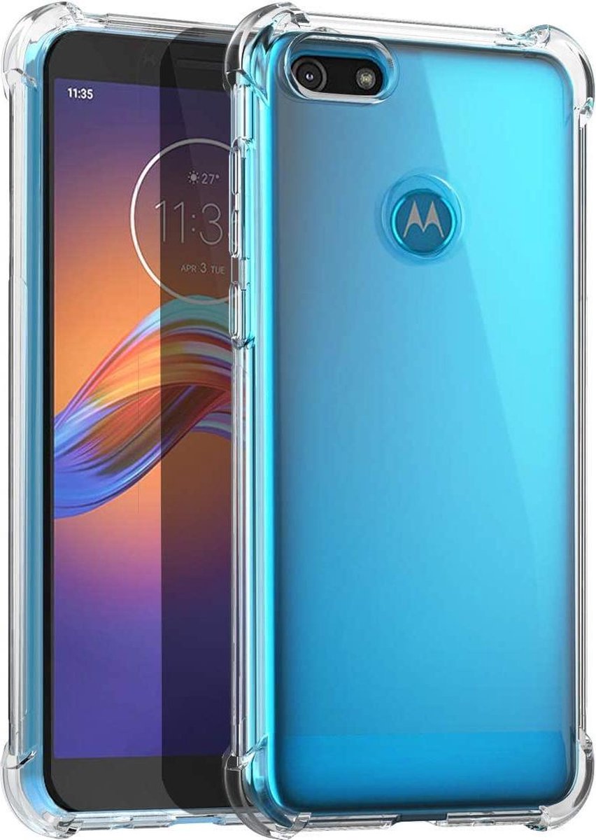 Shockproof Soft TPU hoesje Silicone Case Geschikt voor: Motorola Moto E6 Play