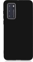 Silicone hoesje zwart Geschikt voor: Huawei P40