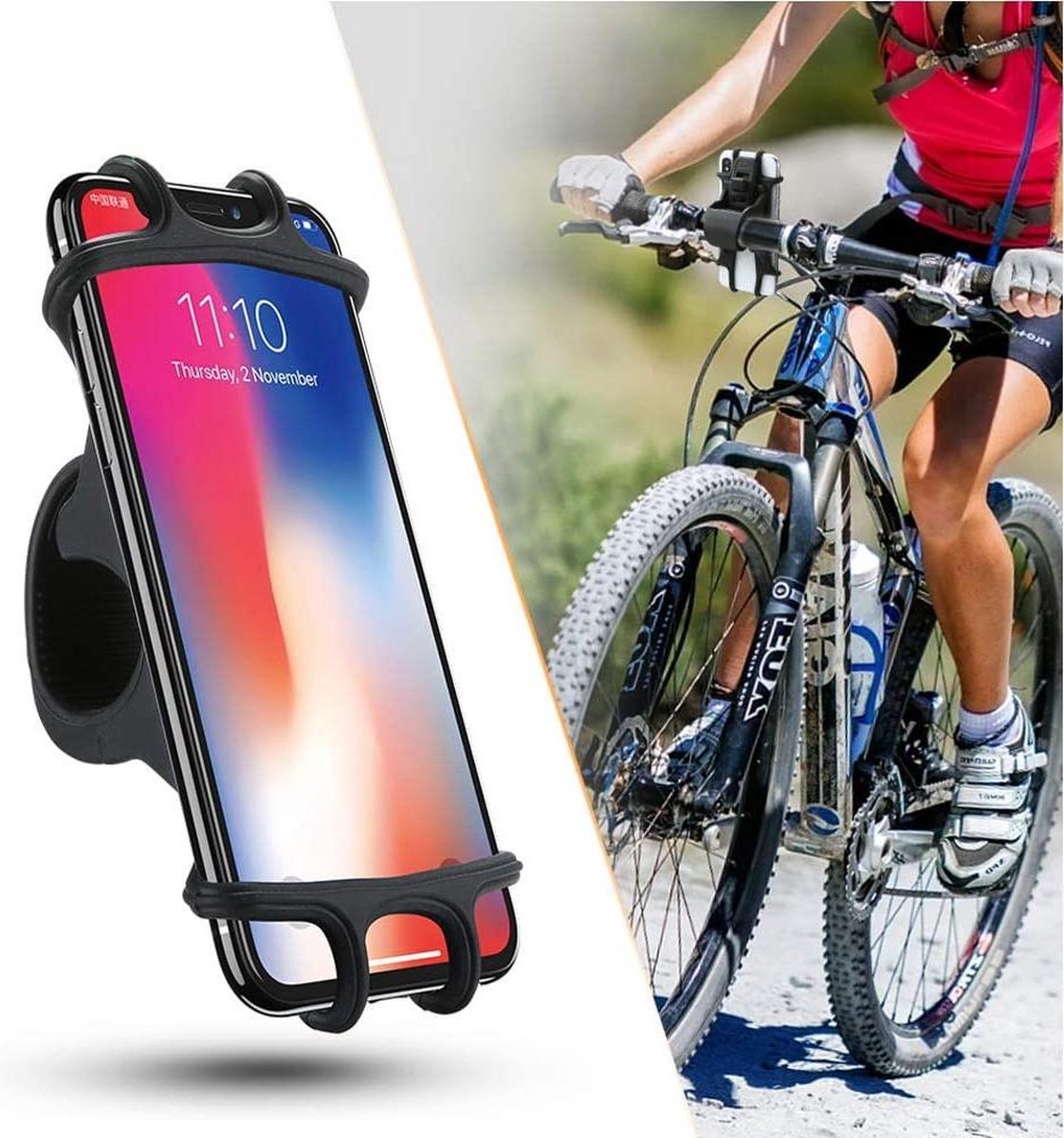 Universal - Porte-téléphone pour vélo Porte-téléphone pour moto Porte-téléphone  étanche Porte-smartphone réglable magnétique Porte-téléphone Navigation  Cyclisme