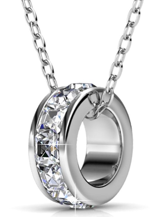 Damessieraden - Modern - Rood - Witgoud - 45 cm - Ketting/collier Damessieraden - Modern - Rood - Witgoud - 45 cm - Ketting/collier