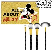 Make-up Borstel set Mickey Mouse Gouden (5 Pcs)