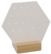 Dielay - Sieradenhouder - Display voor Oorbellen - Hout en Kunststof - 11,5x11x5 cm