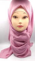 Roze Hoofddoek ,vierkante islamitische hijab, scarf.