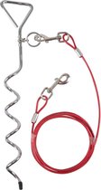 Flamingo - Grondpin Pilka met Kabel - Zilver - 300 x 3 x 46 cm - < 15 kg