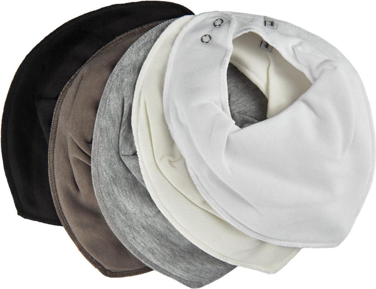 Pippi Slab Bandana Junior Polykatoen Wit One-size 5 Stuks