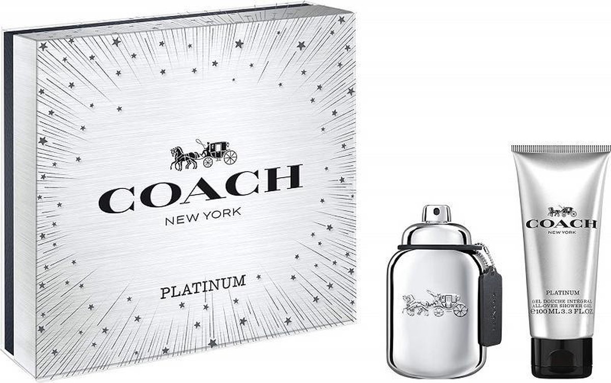 Coach Platinum Men Geschenkset - Eau de parfum 60 ml - 100 ml douche gel