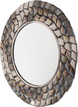 Duverger® Silver finish - Spiegel - rond - dia 65cm - spiegelglas dia 30cm - zilverkleurig