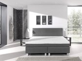 Complete boxspring- 80x200 cm - bed - Grijs - Dreamhouse Eddy - 1 groot matras