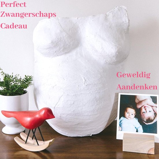 Gipsbuik Pakket - Met 3 Sjablonen en 12 Kleuren Verf - 4 Rollen Extra Groot en Sterk Gipsverband - Niet Toxisch- Baby Buik Zwanger van Knister — afbeelding 4