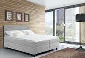 Boxspring Kopenhagen - Inclusief 5-zones pocketveringmatras en koudschuimtopper - Grijs - 180x210 cm