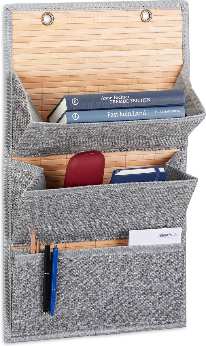 Relaxdays Hanging Storage Organiser with 3 Compartments
