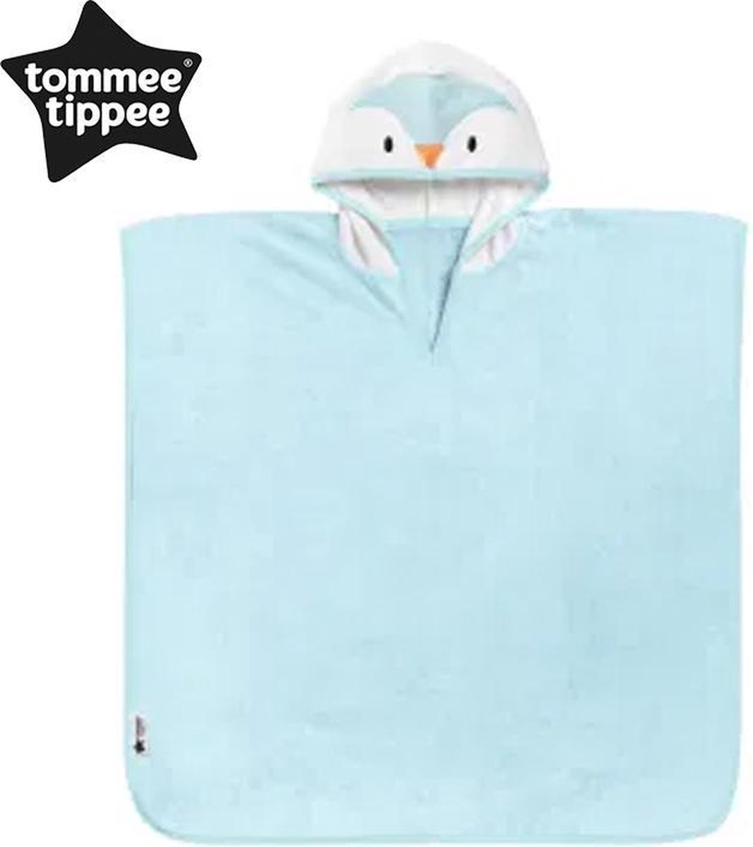 Tommee Tippee Splashtime Swaddle Baby Handdoek Blauw - 0-6m