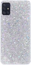 ADEL Premium Siliconen Back Cover Softcase Hoesje Geschikt voor Samsung Galaxy A71 - Bling Bling Glitter Zilver