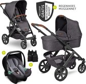 ABC Design 3in1 Combi Kinderwagen Salsa 4 - Inclusief 4-delig Accessoirepakket - Street