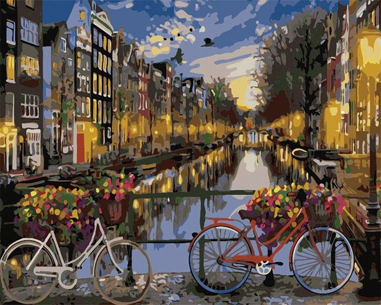 Schilderen op Nummer Volwassenen | Grachten Amsterdam | Paint by Number