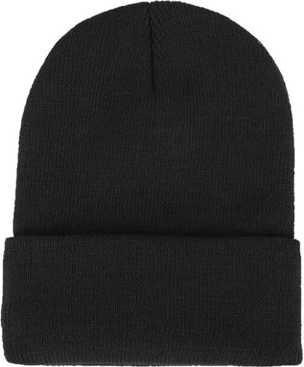 Beanie Muts Uni Zwart | Polyacryl | One Size | Fashion Favorite