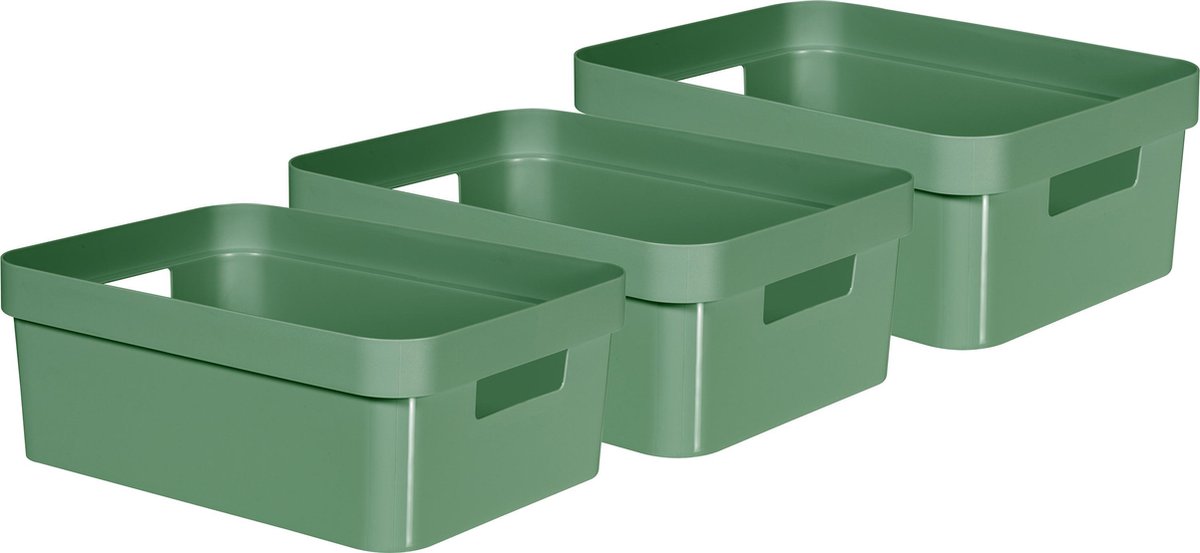 Curver Infinity Opbergbox 11L 3 stuks Groen 100 Recycled