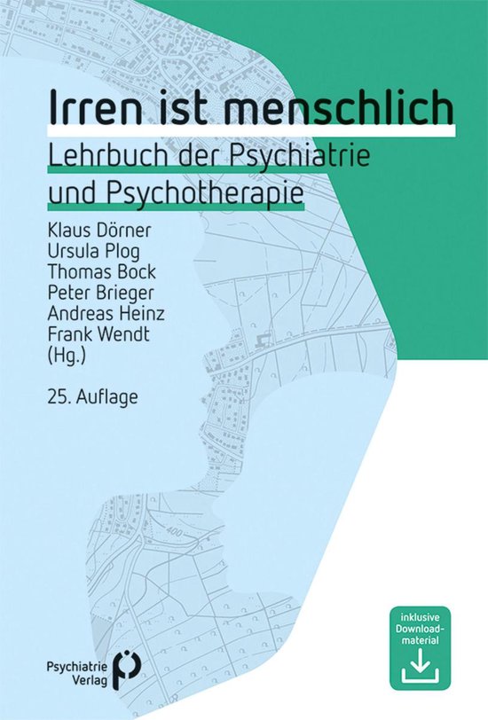 Boek "Irren ist menschlich", leerboek psychiatrie en psychotherapie, 25e editie, met auteursnamen en uitgever Psychiatrie Verlag.