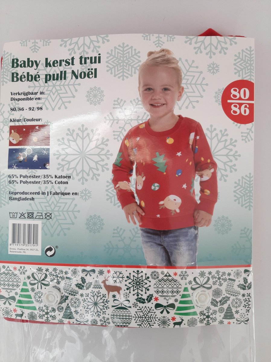 kerst trui rood maat - vrolijke met kerstfiguren - kersttrui kinderen | bol.com