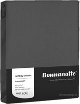 Bonnanotte Hoeslaken Split(topper) Jersey Elastan Donker Grijs 180/200x200/220