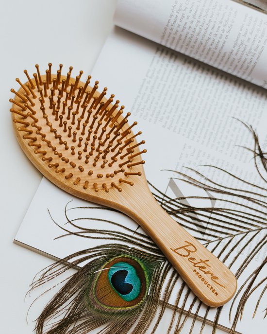 Bamboe haarborstel - Gemaakt van duurzaam bamboe en natuurrubber - bamboe  haar -... | bol.com