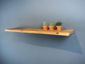 Zwevende wandplank eiken onbehandeld - 100x30x40