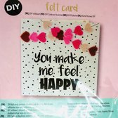 Valentijnskaart - Liefde - Verjaardag - Met Envelop - Viltkaart