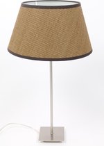 Tafellamp - bruin- rond- lamp met kap - H 58 cm