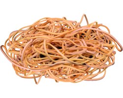 1 kg - Elastiek - naturel - diameter 200mm - breedte 3mm - in zak